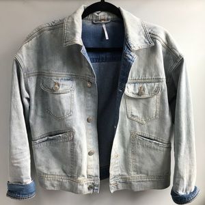 Free People Denim Trucker Jacket.